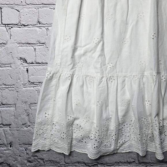 Justice 100% Cotton Eyelet Ruffle Accent Maxi Dress Size 14 - Picture 6 of 12